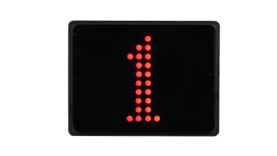 Imagen del panel informativo con voz FD4 con display rojo 