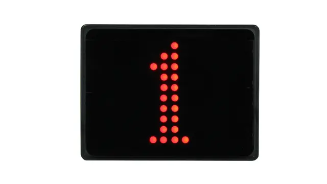 Imagen del panel informativo con voz FD4 con display rojo 
